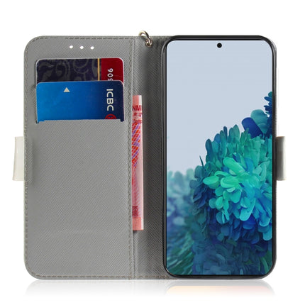 For Samsung Galaxy S21 5G 3D Colored Drawing Horizontal Flip Leather Case with Holder & Card Slots & Wallet & Lanyard(Watercolor Flower)-garmade.com