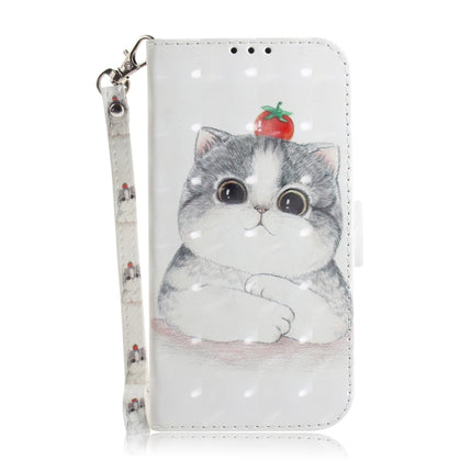 For Samsung Galaxy S21 5G 3D Colored Drawing Horizontal Flip Leather Case with Holder & Card Slots & Wallet & Lanyard(Cute Cat)-garmade.com
