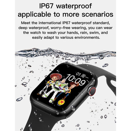 T500+ 1.75 inch IPS Screen IP67 Waterproof Smart Watch, Support Sleep Monitor / Heart Rate Monitor / Bluetooth Call, Style:Sport Button Strap(Black)-garmade.com