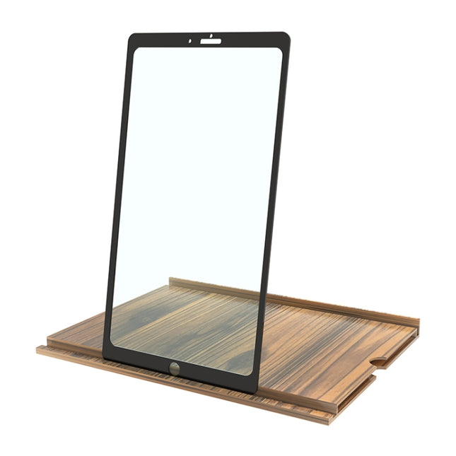 12 Inch Log HD Mobile Phone Screen Amplifier(Coffee Wood Grain)-garmade.com