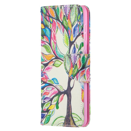 For Samsung Galaxy S21 5G Colored Drawing Pattern Horizontal Flip Leather Case with Holder & Card Slots & Wallet(Life Tree)-garmade.com