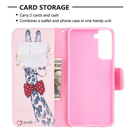 For Samsung Galaxy S21 5G Colored Drawing Pattern Horizontal Flip Leather Case with Holder & Card Slots & Wallet(Deer)-garmade.com