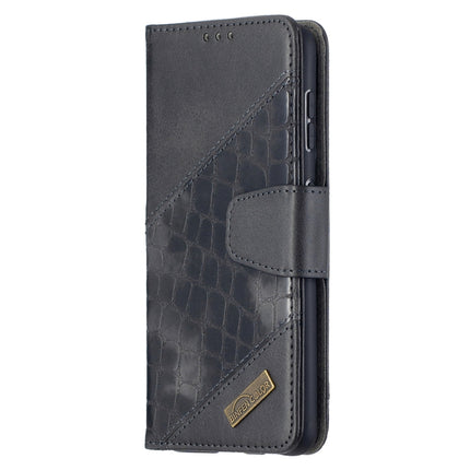 For Samsung Galaxy S21 5G Matching Color Crocodile Texture Horizontal Flip PU Leather Case with Wallet & Holder & Card Slots(Black)-garmade.com