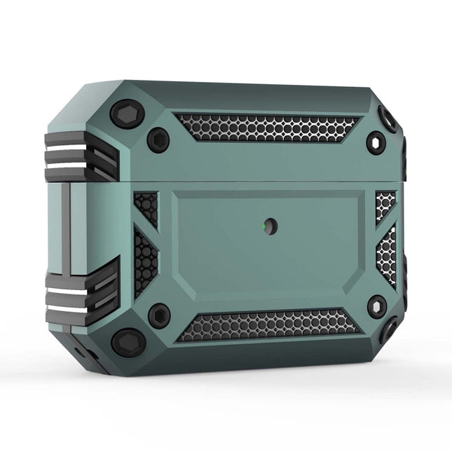 Iron Man Four-corner Shockproof Earphone Protective Cover For AirPods Pro(Green)-garmade.com