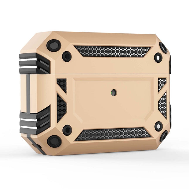 Iron Man Four-corner Shockproof Earphone Protective Cover For AirPods Pro(Gold)-garmade.com