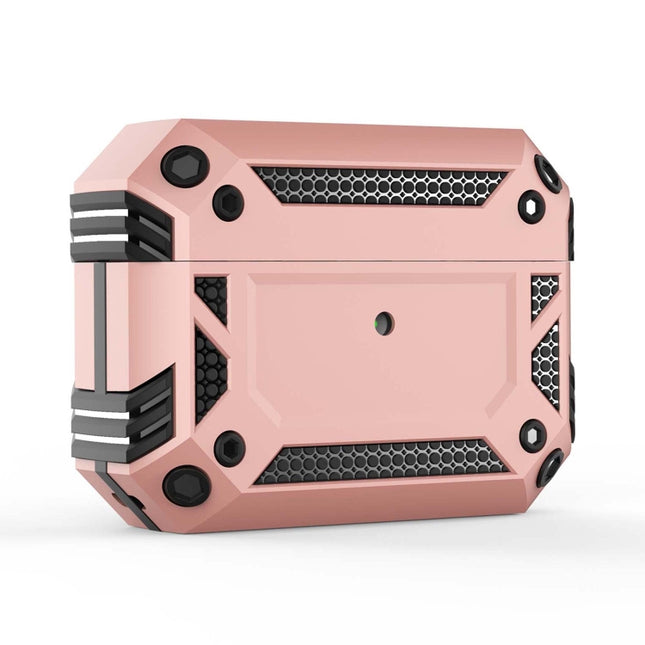Iron Man Four-corner Shockproof Earphone Protective Cover For AirPods Pro(Rose Gold)-garmade.com