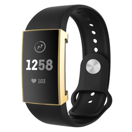For Fitbit Charge 3 / 4 Full Coverage Plating TPU Watch Case(Gold)-garmade.com
