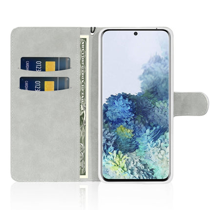 For Samsung Galaxy S21 5G Glitter Powder Horizontal Flip Leather Case with Card Slots & Holder & Lanyard(Blue)-garmade.com