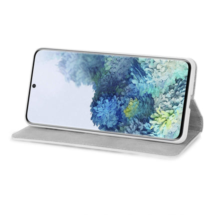 For Samsung Galaxy S21 5G Glitter Powder Horizontal Flip Leather Case with Card Slots & Holder & Lanyard(Blue)-garmade.com
