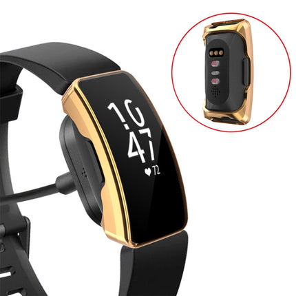 For Fitbit Inspire/ Inspire HR Full Coverage Plating TPU Watch Case(Rose Gold)-garmade.com
