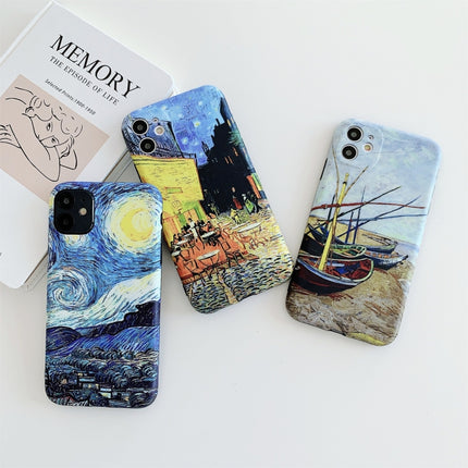 IMD Workmanship TPU Oil Painting Protective Case For iPhone 11 Pro(Starry Night)-garmade.com