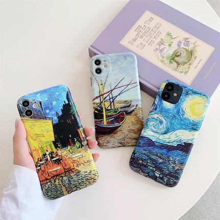 IMD Workmanship TPU Oil Painting Protective Case For iPhone 11 Pro(Starry Night)-garmade.com