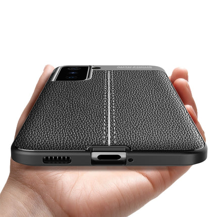 For Samsung Galaxy S21+ 5G Litchi Texture TPU Shockproof Case(Black)-garmade.com