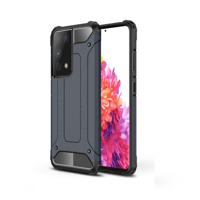 For Samsung Galaxy S21 Ultra 5G Magic Armor TPU + PC Combination Case(Navy Blue)-garmade.com