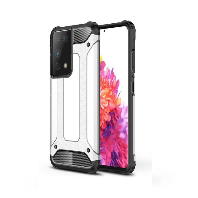 For Samsung Galaxy S21 Ultra 5G Magic Armor TPU + PC Combination Case(Silver)-garmade.com