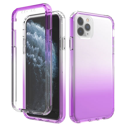 Shockproof High Transparency Two-color Gradual Change PC+TPU Candy Colors Protective Case For iPhone 11 Pro Max(Purple)-garmade.com