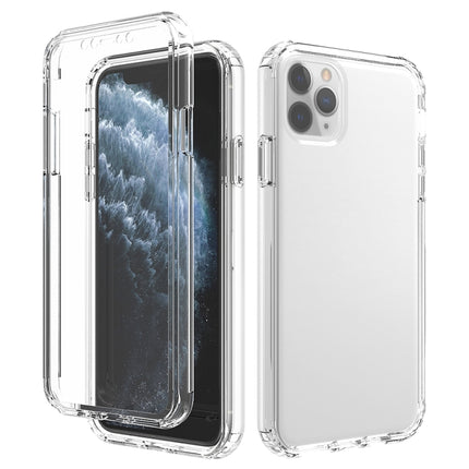 Shockproof High Transparency Two-color Gradual Change PC+TPU Candy Colors Protective Case For iPhone 11 Pro Max(Transparent)-garmade.com