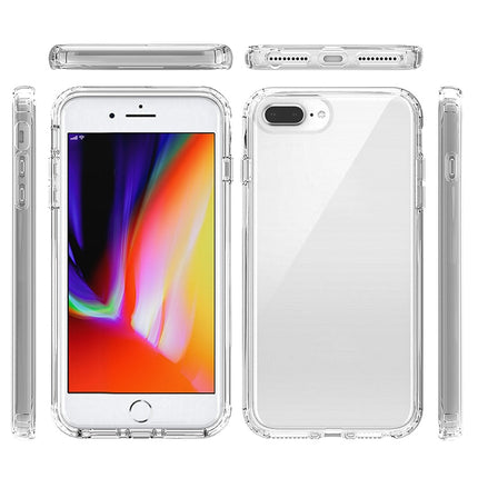 Shockproof High Transparency Two-color Gradual Change PC+TPU Candy Colors Protective Case For iPhone SE 2020 / 8 / 7(Black)-garmade.com