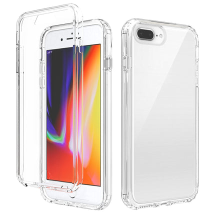 Shockproof High Transparency Two-color Gradual Change PC+TPU Candy Colors Protective Case For iPhone SE 2020 / 8 / 7(Transparent)-garmade.com