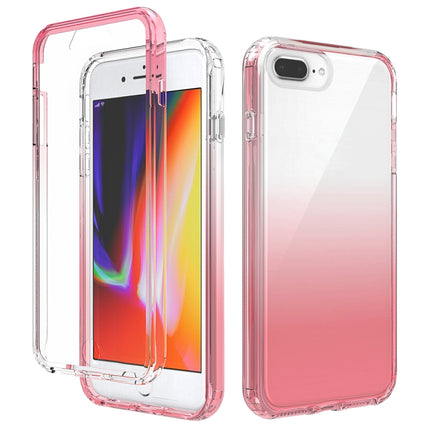 Shockproof High Transparency Two-color Gradual Change PC+TPU Candy Colors Protective Case For iPhone 6 Plus / 6s Plus(Red)-garmade.com