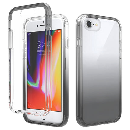 Shockproof High Transparency Two-color Gradual Change PC+TPU Candy Colors Protective Case For iPhone 6 / 6s(Black)-garmade.com