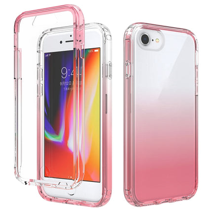 Shockproof High Transparency Two-color Gradual Change PC+TPU Candy Colors Protective Case For iPhone 6 / 6s(Red)-garmade.com