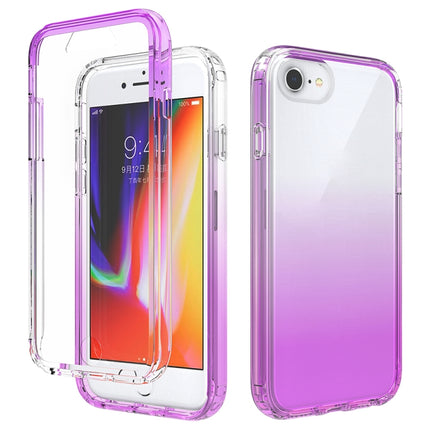 Shockproof High Transparency Two-color Gradual Change PC+TPU Candy Colors Protective Case For iPhone 6 / 6s(Purple)-garmade.com