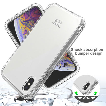 Shockproof High Transparency Two-color Gradual Change PC+TPU Candy Colors Protective Case For iPhone X / XS(Black)-garmade.com