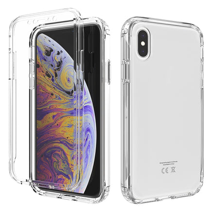 Shockproof High Transparency Two-color Gradual Change PC+TPU Candy Colors Protective Case For iPhone X / XS(Transparent)-garmade.com