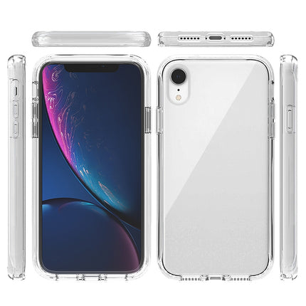 Shockproof High Transparency Two-color Gradual Change PC+TPU Candy Colors Protective Case For iPhone XR(Black)-garmade.com