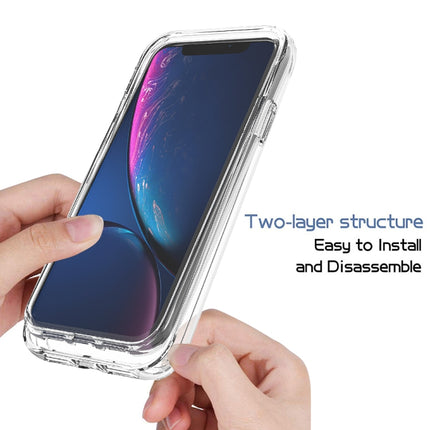 Shockproof High Transparency Two-color Gradual Change PC+TPU Candy Colors Protective Case For iPhone XR(Black)-garmade.com