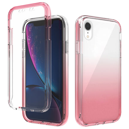 Shockproof High Transparency Two-color Gradual Change PC+TPU Candy Colors Protective Case For iPhone XR(Red)-garmade.com