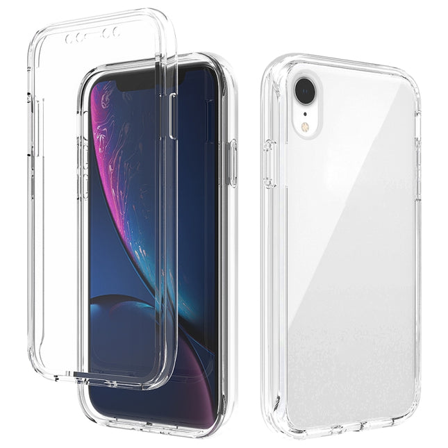 Shockproof High Transparency Two-color Gradual Change PC+TPU Candy Colors Protective Case For iPhone XR(Transparent)-garmade.com