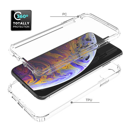 Shockproof High Transparency Two-color Gradual Change PC+TPU Candy Colors Protective Case For iPhone XS Max(Black)-garmade.com