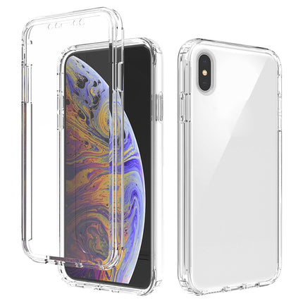 Shockproof High Transparency Two-color Gradual Change PC+TPU Candy Colors Protective Case For iPhone XS Max(Transparent)-garmade.com