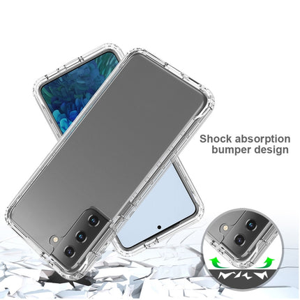 For Samsung Galaxy S21+ 5G Shockproof High Transparency Two-color Gradual Change PC+TPU Candy Colors Protective Case(Black)-garmade.com