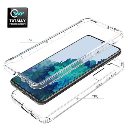 For Samsung Galaxy S21+ 5G Shockproof High Transparency Two-color Gradual Change PC+TPU Candy Colors Protective Case(Blue)-garmade.com