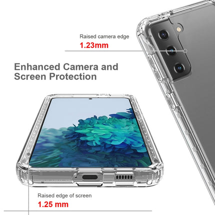 For Samsung Galaxy S21+ 5G Shockproof High Transparency Two-color Gradual Change PC+TPU Candy Colors Protective Case(Transparent)-garmade.com