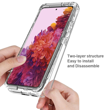 For Samsung Galaxy S21 Ultra 5G Shockproof High Transparency Two-color Gradual Change PC+TPU Candy Colors Protective Case(Purple)-garmade.com