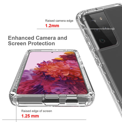 For Samsung Galaxy S21 Ultra 5G Shockproof High Transparency Two-color Gradual Change PC+TPU Candy Colors Protective Case(Transparent)-garmade.com