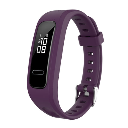For Huawei Honor Band 4 Running Version / Band 3e Universal Silicone Replacement Wrist Strap Watchband(Purple)-garmade.com