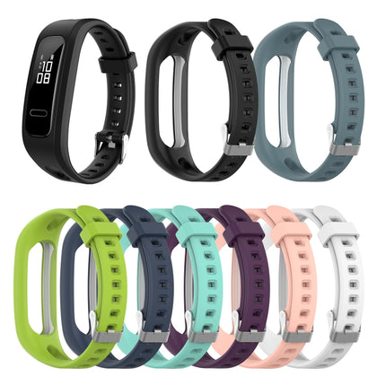 For Huawei Honor Band 4 Running Version / Band 3e Universal Silicone Replacement Wrist Strap Watchband(White)-garmade.com