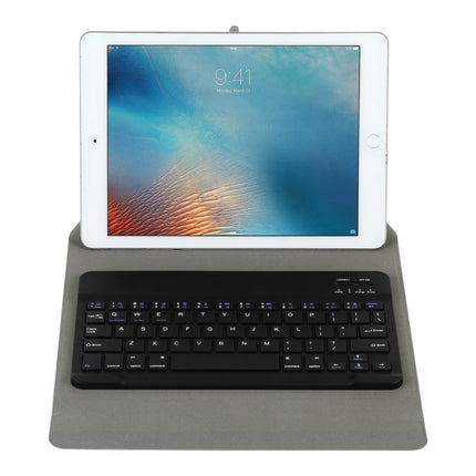 Universal Detachable Bluetooth Keyboard + Leather Tablet Case without Touchpad for iPad 9-10 inch, Specification:Black Keyboard(Black)-garmade.com