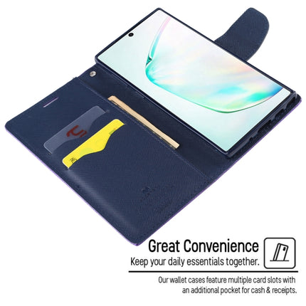 For Galaxy Note 10 MERCURY GOOSPERY FANCY DIARY Horizontal Flip Leather Case with Holder & Card Slots & Wallet(Black)-garmade.com