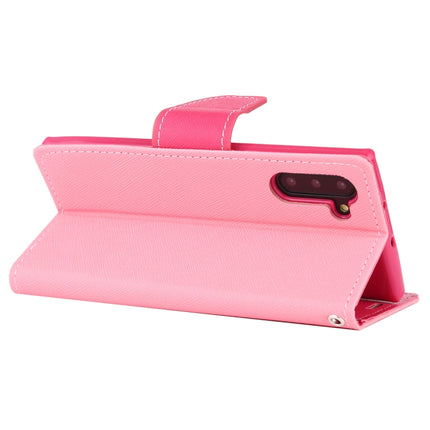 For Galaxy Note 10 MERCURY GOOSPERY FANCY DIARY Horizontal Flip Leather Case with Holder & Card Slots & Wallet(Pink)-garmade.com