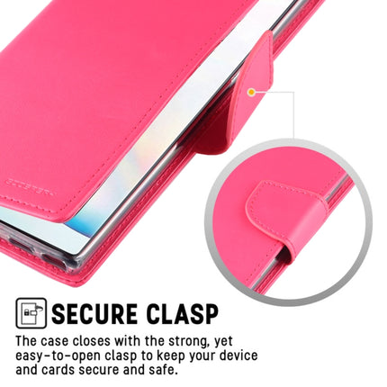 For Galaxy Note 10 MERCURY GOOSPERY BRAVO Series Crazy Horse Texture Horizontal Flip Leather Case with Holder & Card Slots & Wallet((Rose Red)-garmade.com