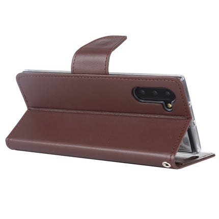 For Galaxy Note 10 MERCURY GOOSPERY BRAVO Series Crazy Horse Texture Horizontal Flip Leather Case with Holder & Card Slots & Wallet((Brown)-garmade.com