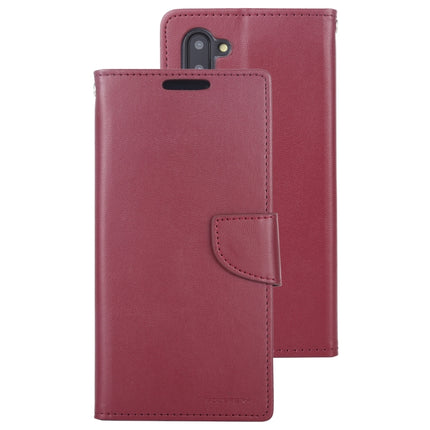 For Galaxy Note 10 MERCURY GOOSPERY BRAVO Series Crazy Horse Texture Horizontal Flip Leather Case with Holder & Card Slots & Wallet((Wine)-garmade.com
