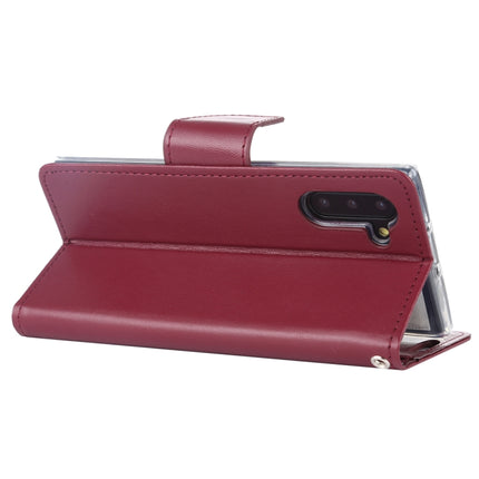 For Galaxy Note 10 MERCURY GOOSPERY BRAVO Series Crazy Horse Texture Horizontal Flip Leather Case with Holder & Card Slots & Wallet((Wine)-garmade.com