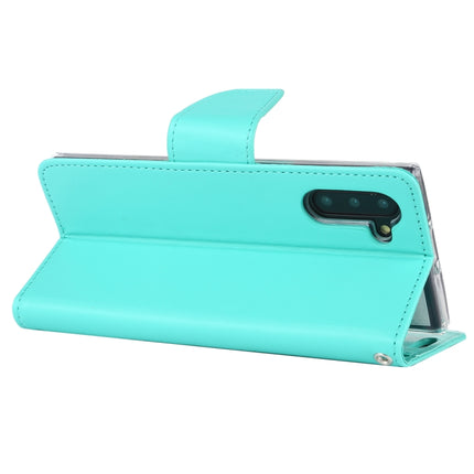 For Galaxy Note 10 MERCURY GOOSPERY BRAVO Series Crazy Horse Texture Horizontal Flip Leather Case with Holder & Card Slots & Wallet((Mint Green)-garmade.com